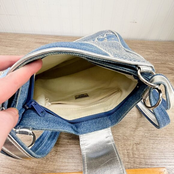 Vintage Y2K Jean Purse by Warren Reed, 2000's Era Blue Jean Handbag - Picture 4 of 9